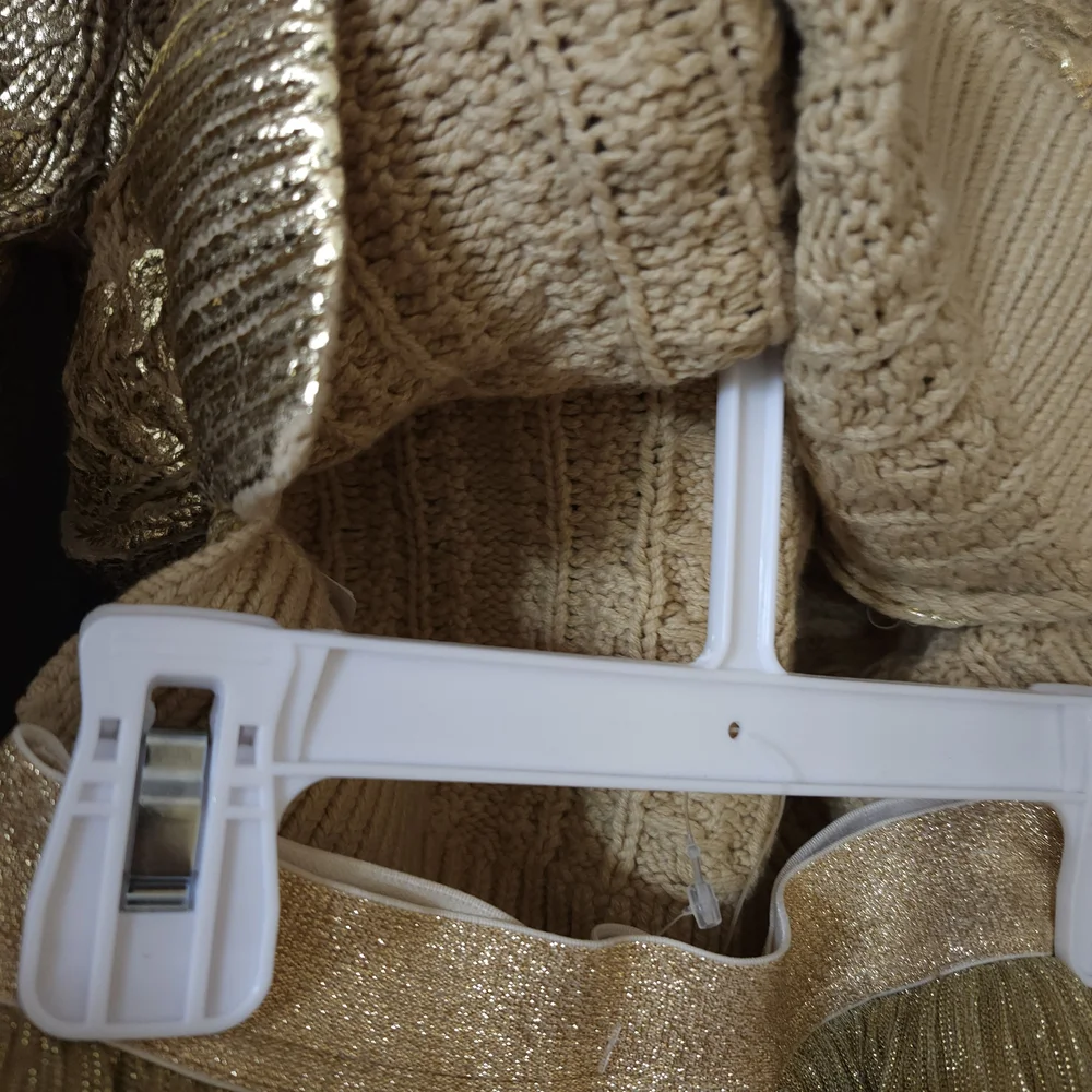 Girls Gold Long Sleeve Knit Top & Skirt Set - Picture 6 of 7